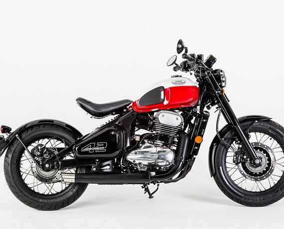 Jawa 350 CL pérák Bobber červenobílý